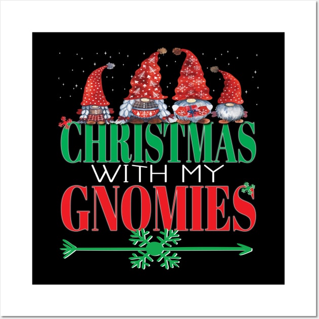 Gnome Family Christmas for Women Men Gnomies Xmas Wall Art by Envision Styles